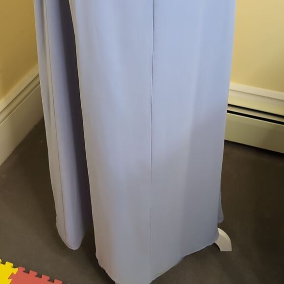 Alfred Angelo Vintage size 14 Style 6625 Color Rivera Sky Spaghetti Strap Dress - Picture 9 of 11